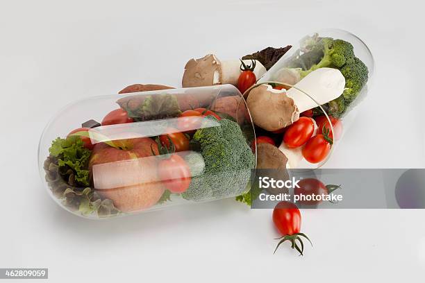 Side View In Vegetable Stock Photo - Download Image Now - Capsule - Medicine, Nutritional Supplement, Vegetable