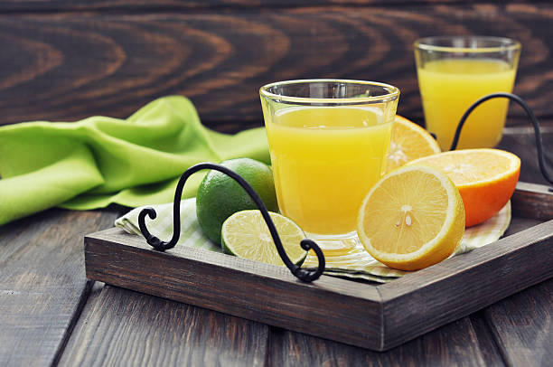 istock Citrus juice and fruits 462819365