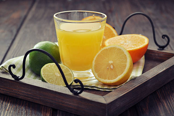 istock Citrus juice and fruits 462819435