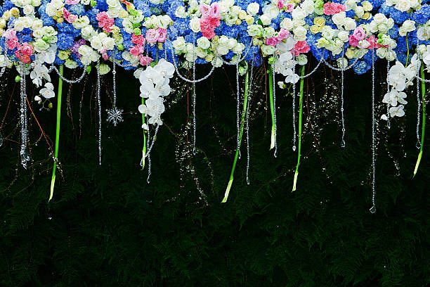 istock Beautiful flowers background for wedding scene 462834835