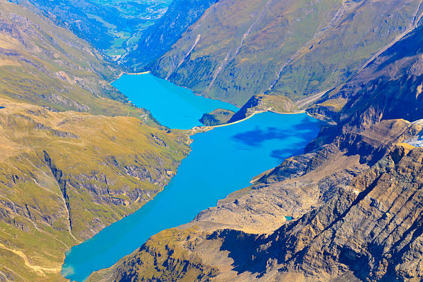 istock Kaprun reservoir lake aerial view, Austria 462837527