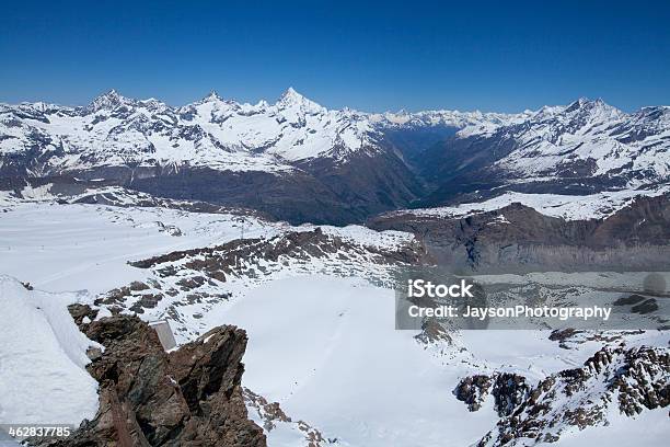 Snow Mountain In Switzerland Stock Photo - Download Image Now - Beauty, Beauty In Nature, Blue