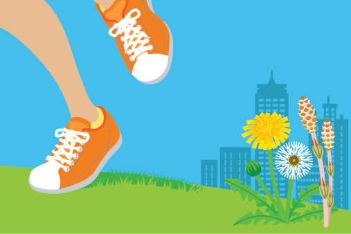Spring Running Backgrounds Running In Spring Nature Stock Illustration - Download Image Now - City ...