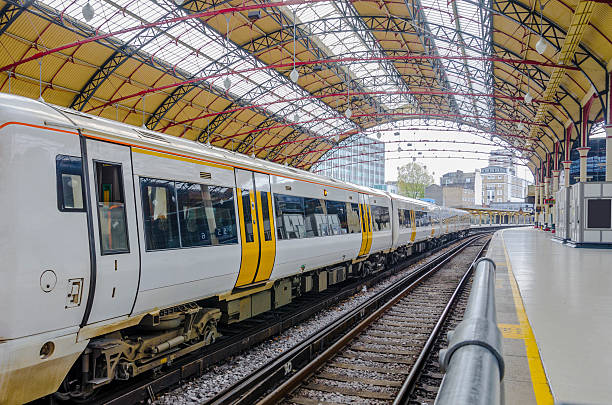 istock Modern train at the station. London, England 462846609