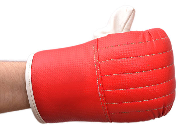 Boxing glove thumbs up stock photo