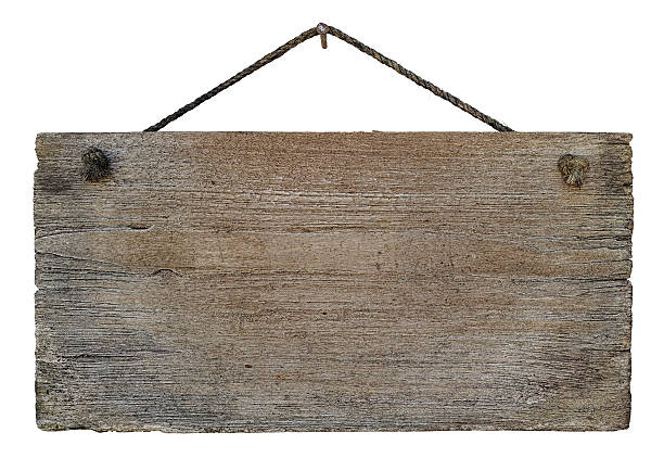 istock Wooden signboard hanging from rope 462868949