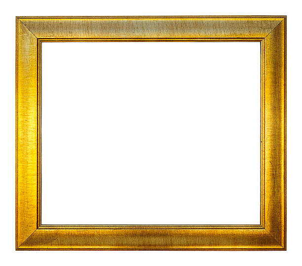istock Gold classic wood picture frame. 462868951