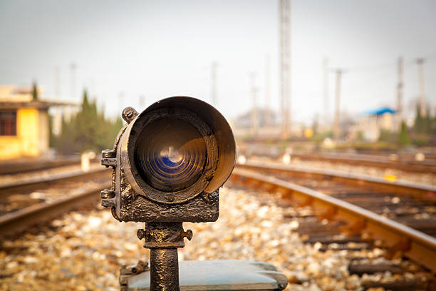 Traffic signal on railway