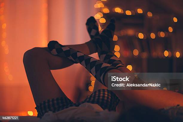Happy In Love Stock Photo - Download Image Now - Bed - Furniture, Couple - Relationship, Defocused