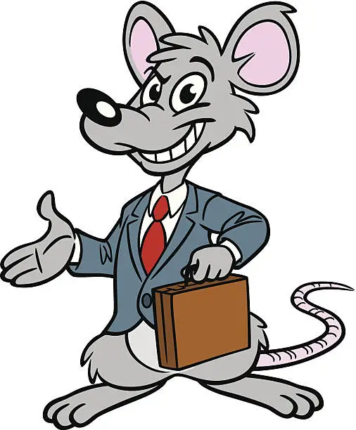 Vector illustration of Rat Salesman