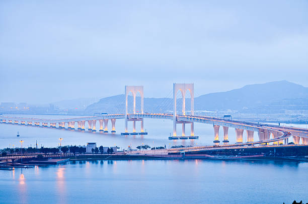 istock The night scenery of bridge in Macau 462873301