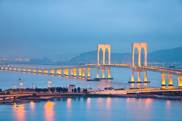 istock The night scenery of bridge in Macau 462873543