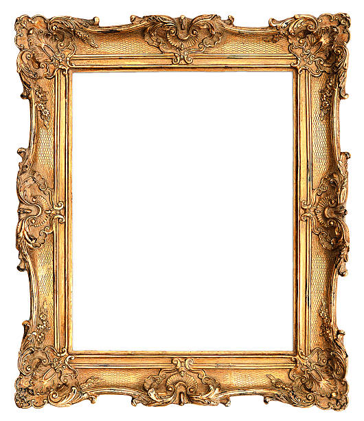 istock antique golden frame isolated on white 462874993