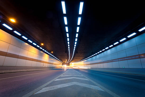 istock Abstract car in the tunnel trajectory 462881233