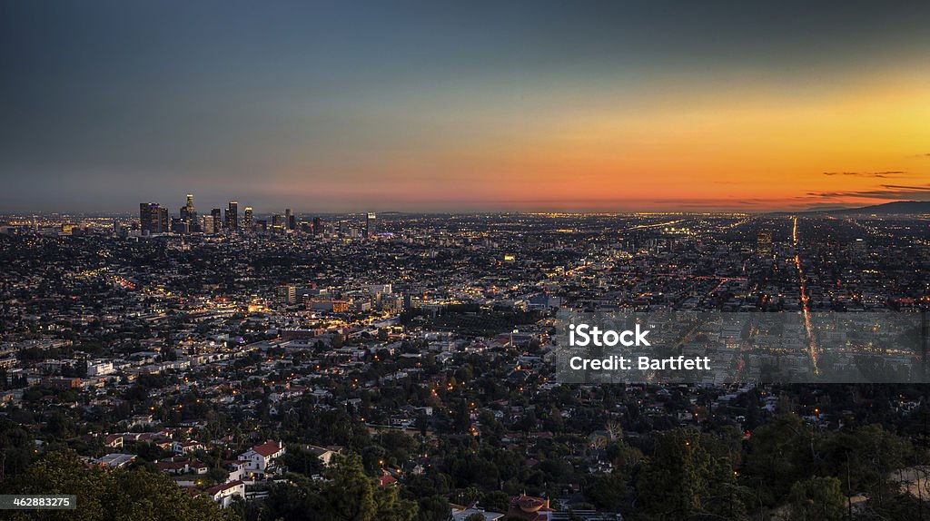 Los Angeles City at Dusk City of Los Angeles taken right at sunset. City Of Los Angeles Stock Photo