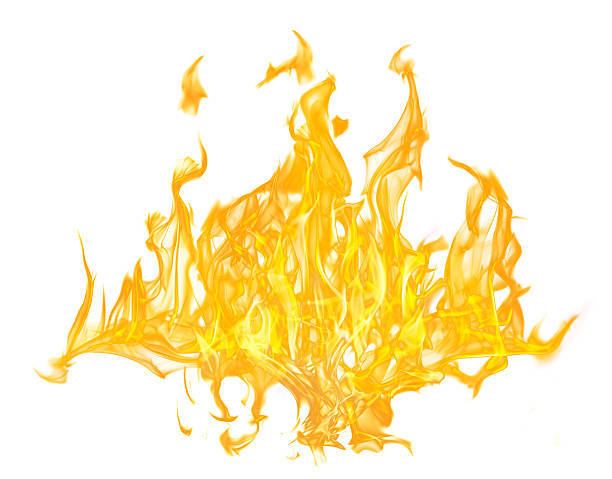 istock lot of yellow fire sparks on white 462889263