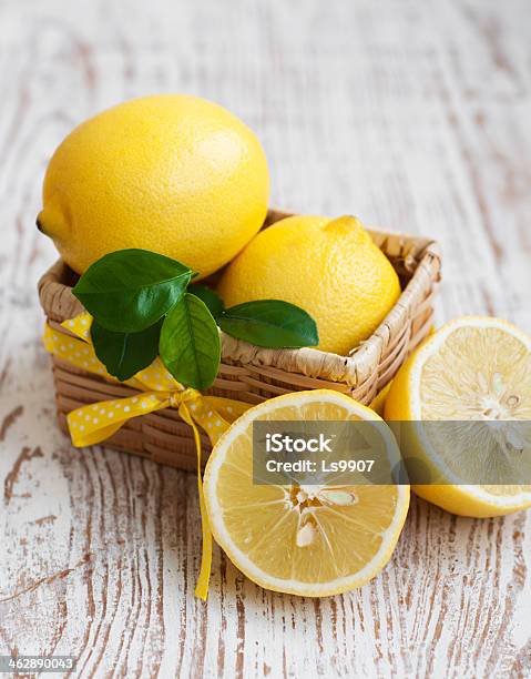 Lemons Stock Photo - Download Image Now - Basket, Circle, Citrus Fruit