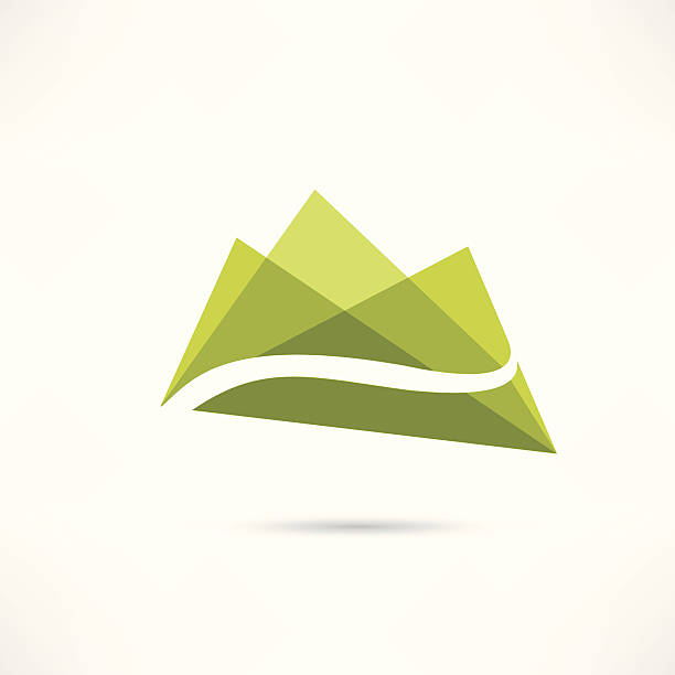 landscape in the mountains icon vector art illustration