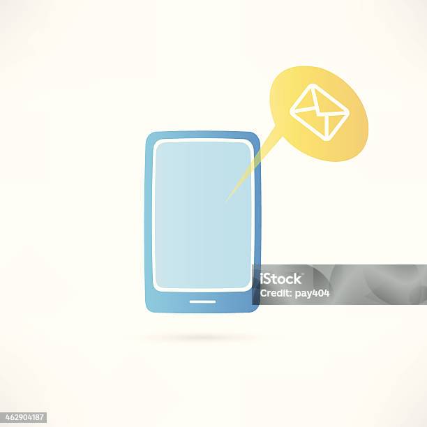 Vetores de Telefone Móvel Com Uma Mensagem Na Tela e mais imagens de Comunicação - Comunicação, Dispositivo de informação portátil, E-mail