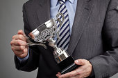 Winning business trophy