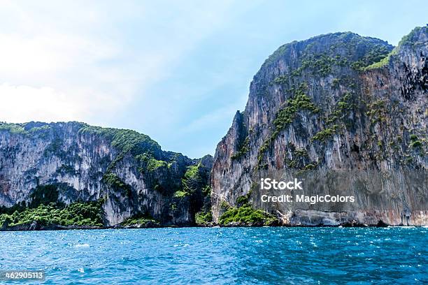 Limestone Rock And Sea Stock Photo - Download Image Now - Beach, Clear Sky, Famous Place