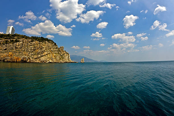 Mining and seascape, the south coast of Crimea