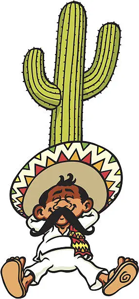 Vector illustration of Sleeping Mexican