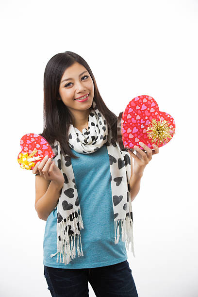 asian woman valentines day