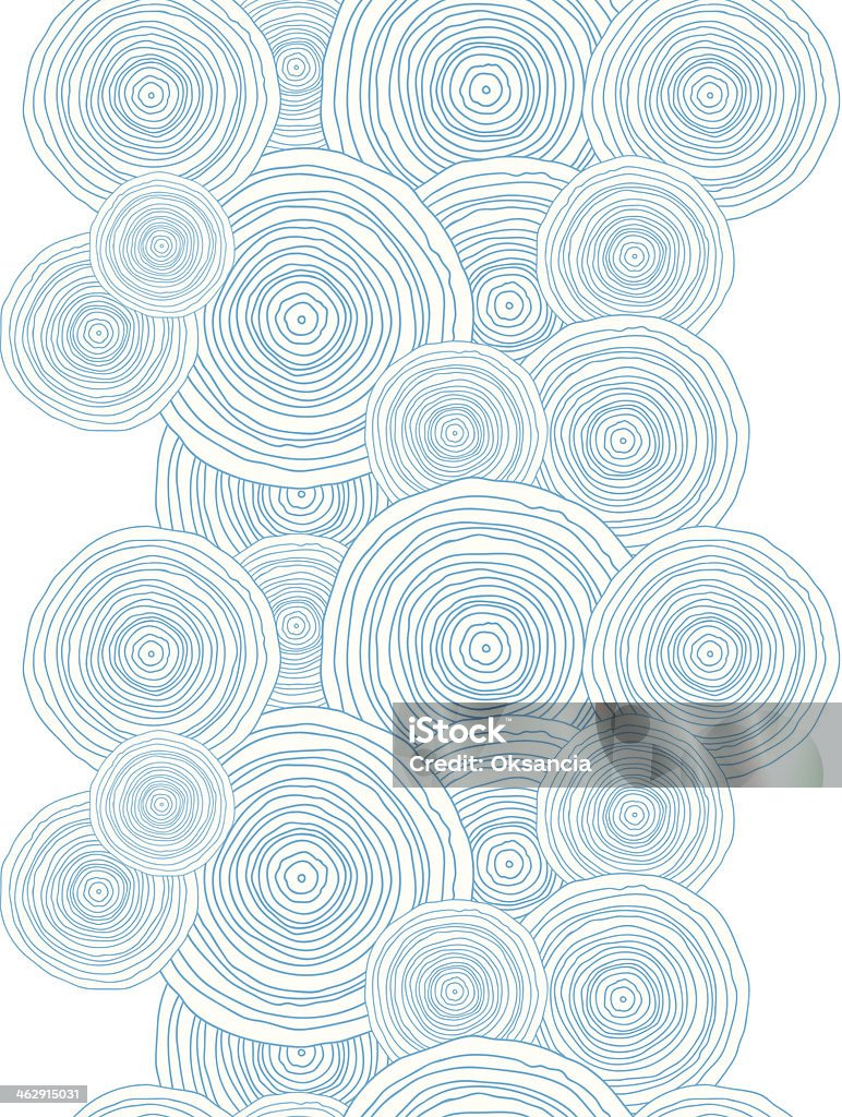 Doodle circle water texture vertical border seamless pattern background Vector doodle circle water texture vertical border seamless pattern background with hand drawn elements Pattern stock vector