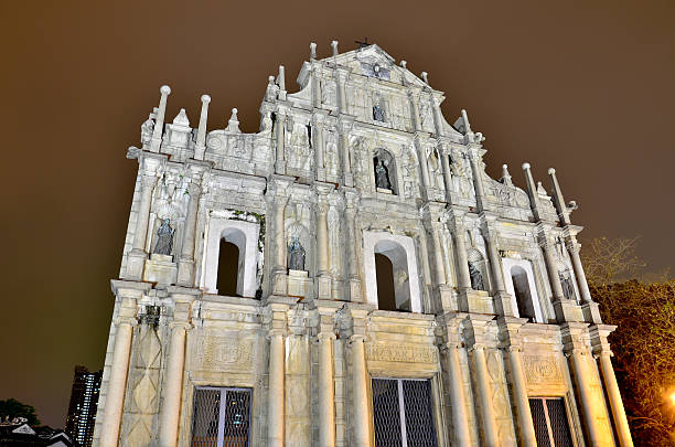 istock Saint Paul church in Macau at night 462916693