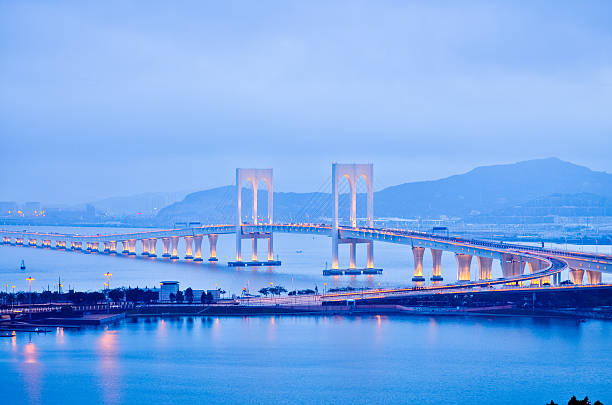 istock The night scenery of bridge in Macau 462917561
