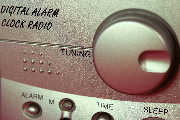 istock Clock radio tuning knob 462917901