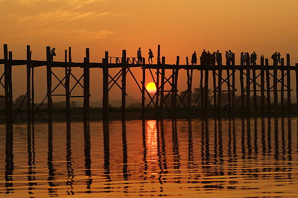 istock U bein bridge at sunset in Amarapura, Myanmar (Burma) 462918605