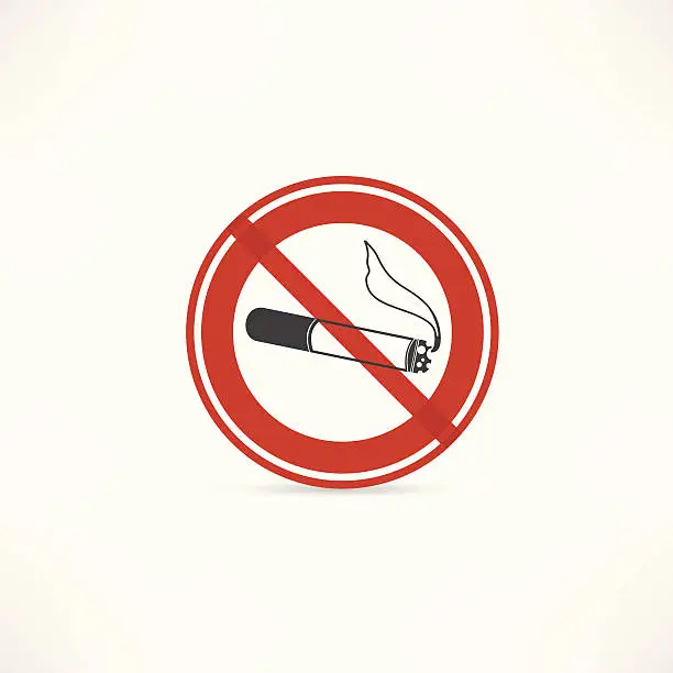 Vector illustration of No smoking icon