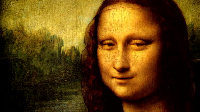 Mona Lisa portrait talking