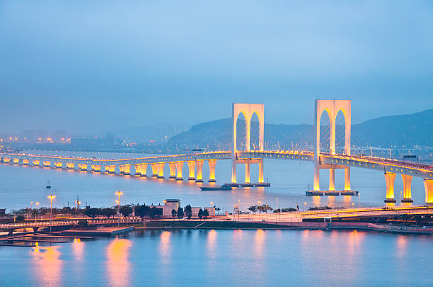istock The night scenery of bridge in Macau 462933887