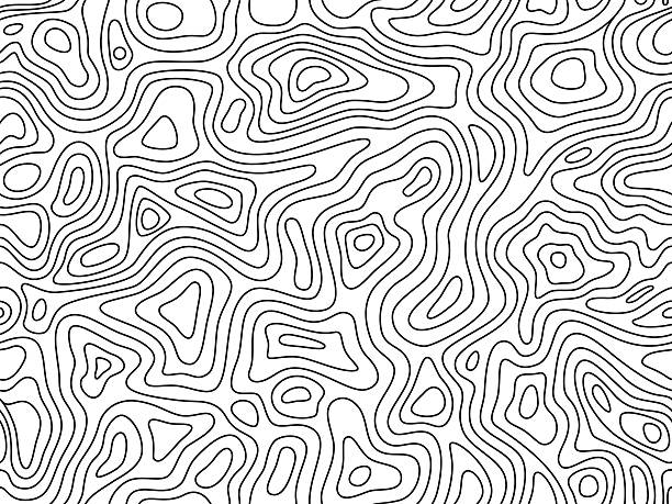 illustrations, cliparts, dessins animés et icônes de lignes topographique sans - topographic map