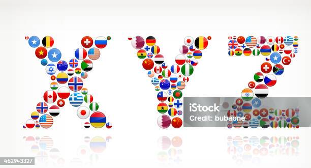 Xyz World Flags Royalty Free Graphic Stock Illustration - Download Image Now - Alphabet, Black Color, Canada