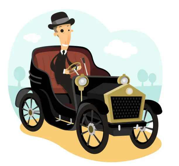 Vector illustration of Antique Collector Car