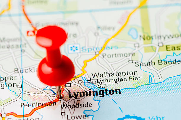 istock United Kingdom capital cities on map series: Lymington 462945555