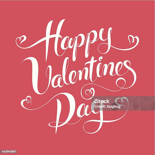 Happy Valentinstag Stock Vektor Art und mehr Bilder von Dating - Dating, Einzelwort, Handschrift