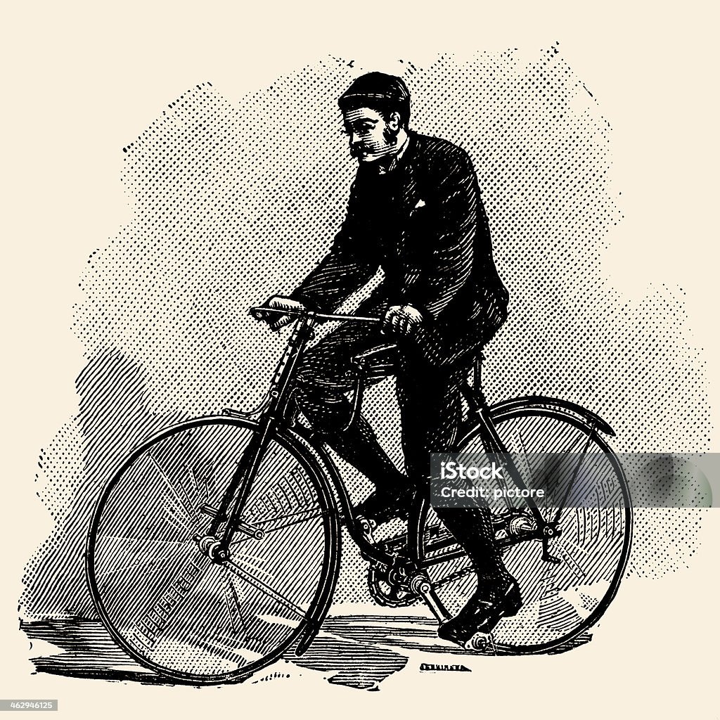 Vélo du XIXe siècle - Illustration de Vélocipède libre de droits