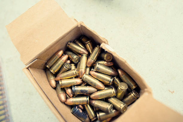istock Box full of Bullets with Copy Space 462946483