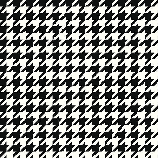 원활한 벡터 하운드스투스 - houndstooth pattern geometric shape textile stock illustrations