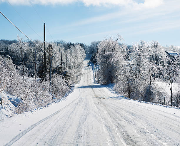 istock Frosty winter Canadian back road 462947061