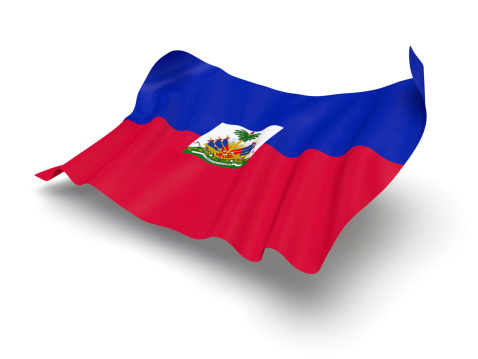 Flag of the Republic of Haiti with clipping path. CG-image.