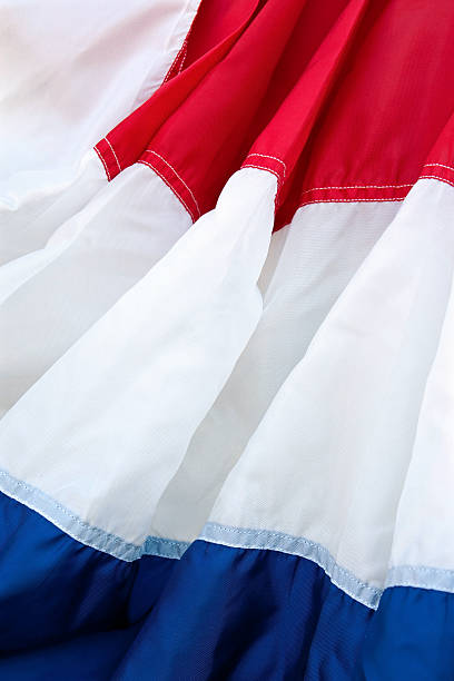 istock Fabric Of Red, White, And Blue Banner Fills Frame Vertically 462958783