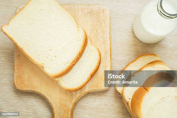 Sliced Bread With Milk Bottle Stock Photo - Download Image Now - Baked Pastry Item, Baker - Occupation, Bakery