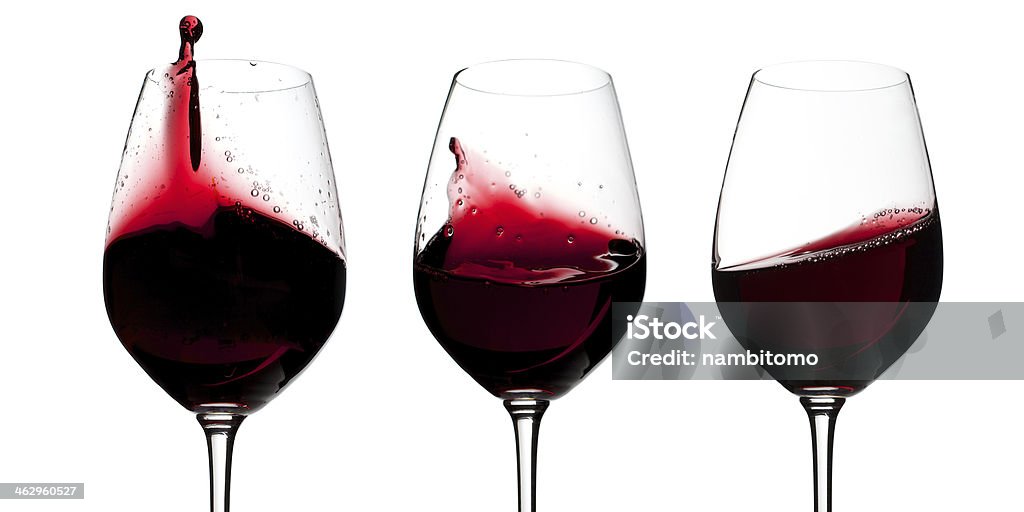 Bicchieri di vino rosso - Foto stock royalty-free di Degustazione di vino