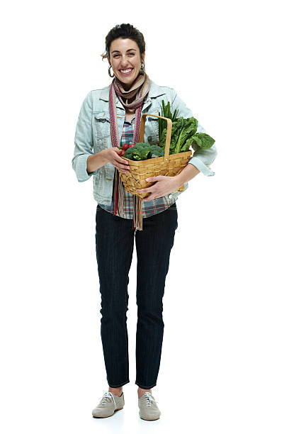 istock Woman with grocery basket 462966139